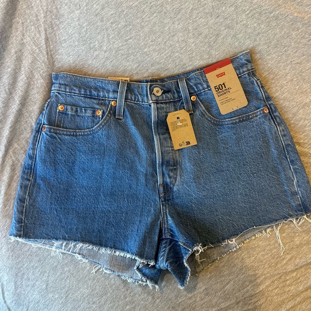 Levi's Blue Jean Shorts Distressed Cut-Off Style